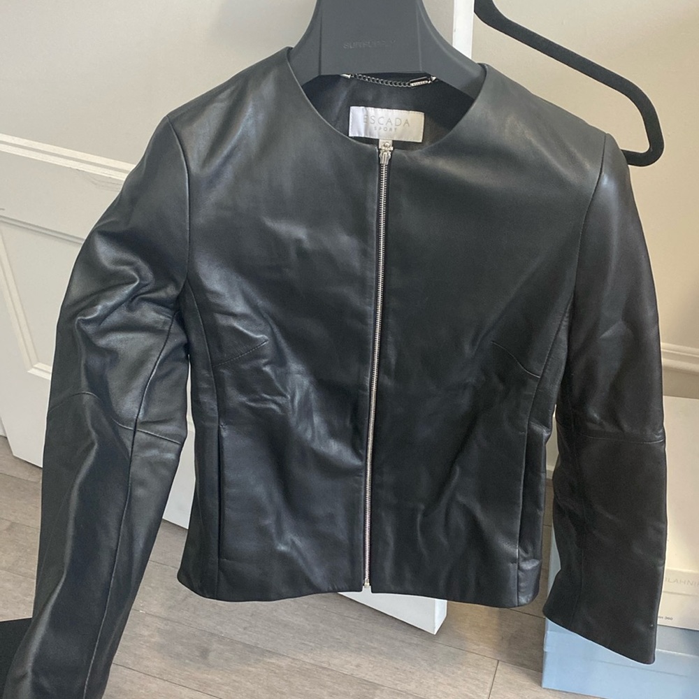 Escada leather jacket